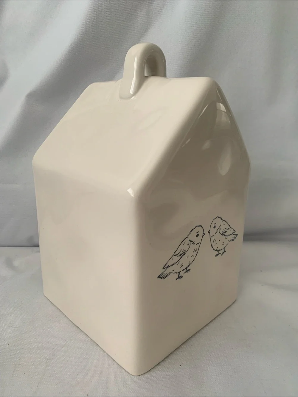 RAE DUNN Artisan Collection By Magenta Ceramic White Bird House 